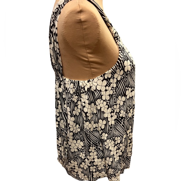 Anthropologie Top Vanessa Virginia Floral Knotted Scoop Neck Tank Size XS NWT - Picture 5 of 14